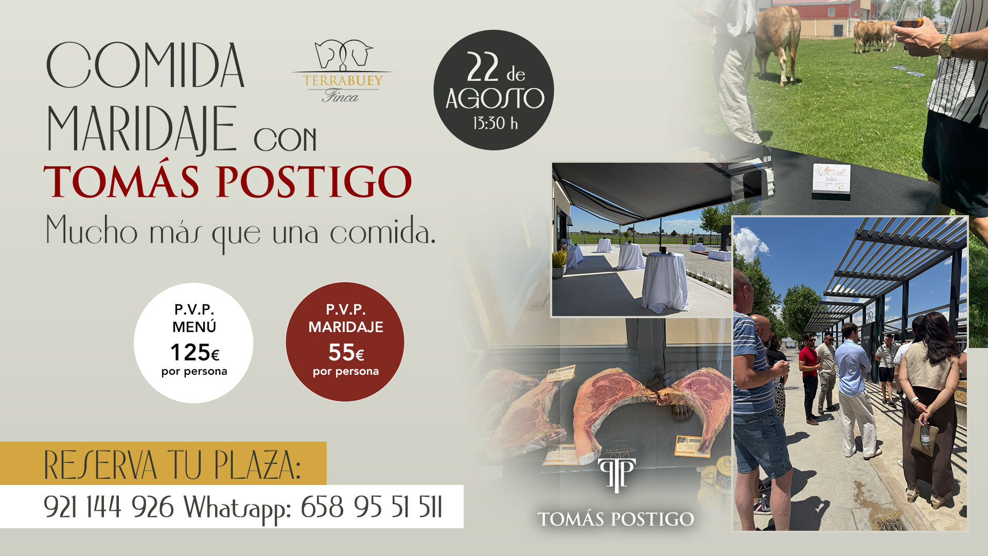 comida maridaje con Tomás Postigo